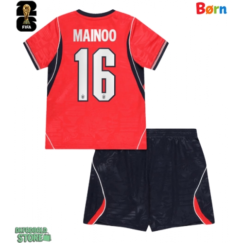 England Kobbie Mainoo #16 Replika Babytøj Udebanesæt Børn VM 2026 Kortærmet (+ Korte bukser)